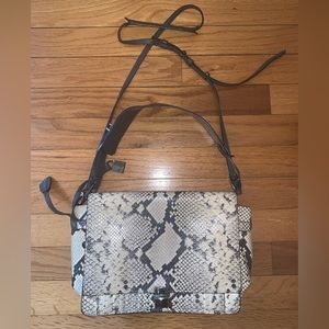 ZADIG AND VOLTAIRE HANDBAG OPTIMISTE REPTILE BEIGE